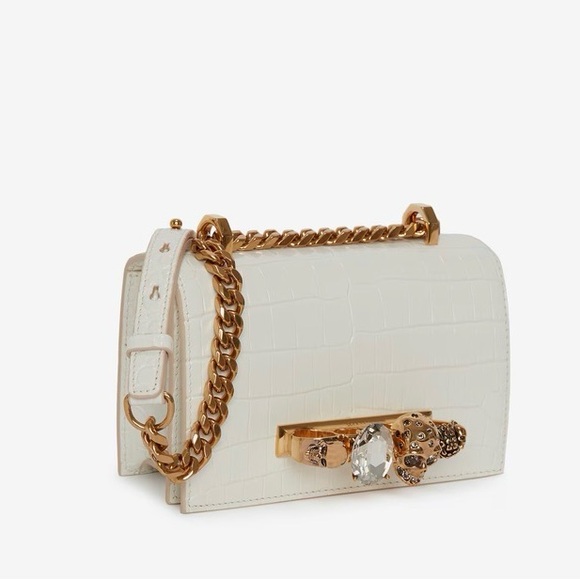 Alexander McQueen Women's Mini Jewelled Satchel in Deep Ivory. New w/out tags. - Picture 2 of 13